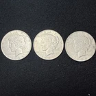 Peace Silver Dollars Lot of (3) 1934 D