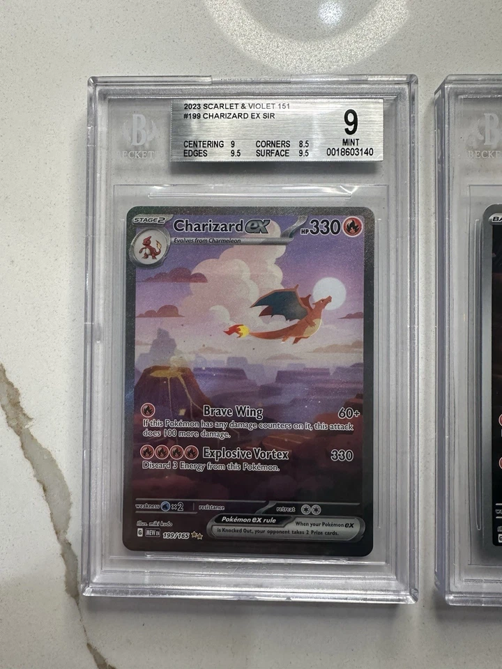 Pokemon Charizard EX 151 #199/165 + Charmander #168/172 BGS 9 Sequential! - Image 3 of 4