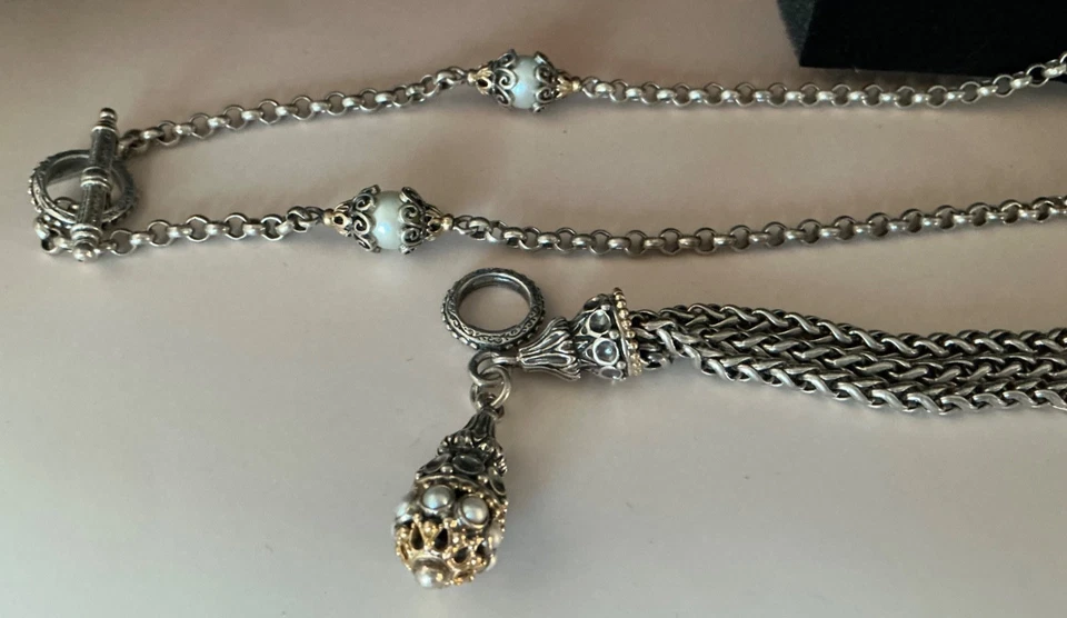 ¡¡JUEGO CONSTANTINO de diseñador!! - PULSERA COLLAR PENDIENTES PLATA DE LEY/ORO 18K Foto 3 de 4