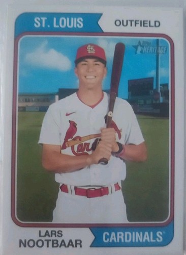 2023 Topps Heritage Baseball Lars Nootbaar #35 St. Louis Cardinals - Bild 1 von 1