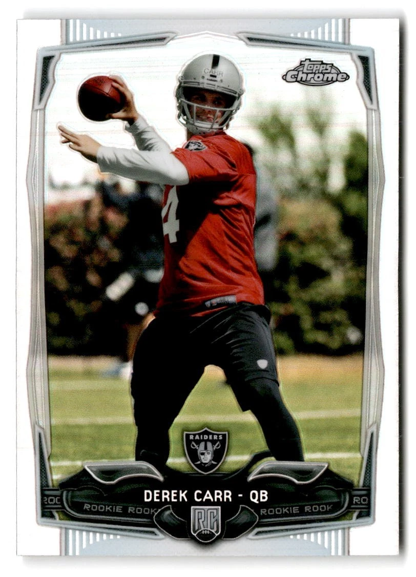 Derek Carr trading card