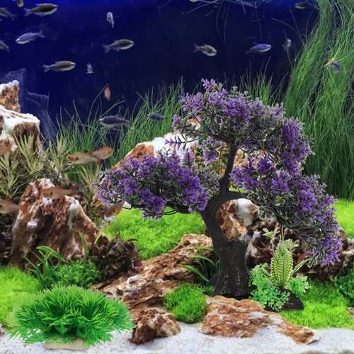 3 Sets Fischtankpflanze Fish Decorations Künstliches Aquarium Landschaftsdekor - Bild 7 von 12