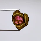 Earths's Heartbeat In Crystal Layers— 6.7 CT Natural Watermelon Tourmaline Slice