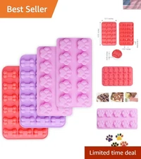 Versatile Puppy Paw & Bone Silicone Molds - Safe for Oven, Freezer & Dishwasher