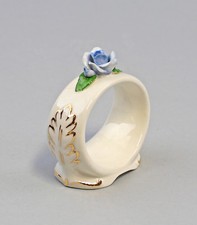 9959382 Porcelaine 1 Rond de Serviette Bleu Clair Rose or Ens / Ernstbohne