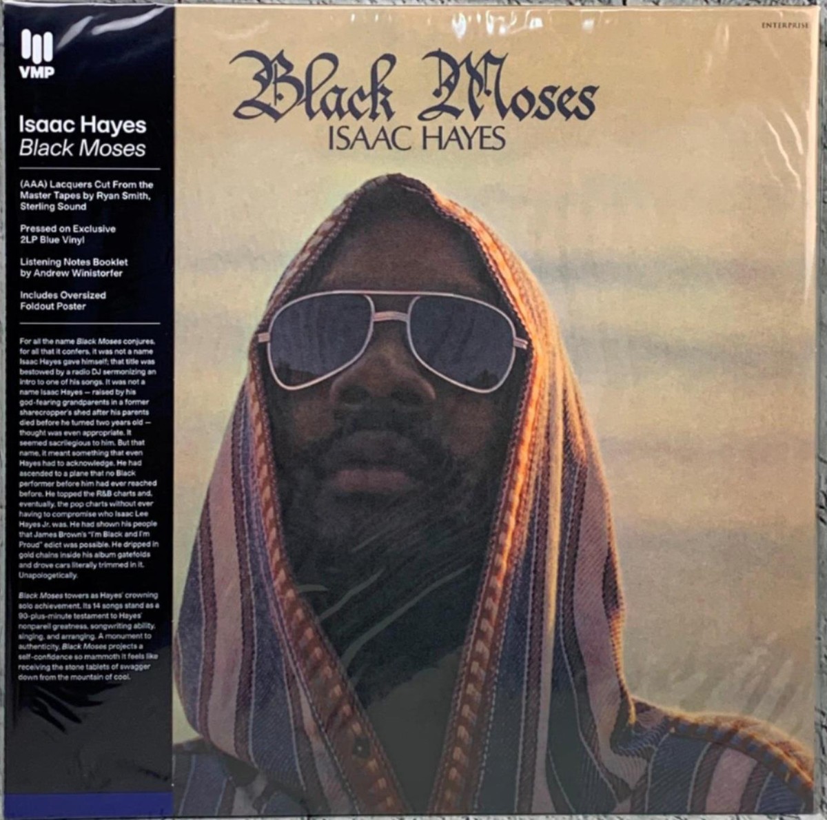Isaac Hayes Black Moses 2LP 180 Gram Blue Color Vinyl Me Please