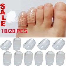 Silicone Toe Caps Anti-Friction Breathable Toe Protector Prevents Blister x10/20