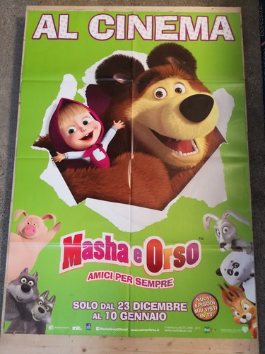 MASHA AND THE BEAR Original Movie Poster 39x55" 2Sh Italian