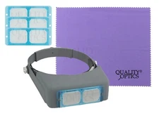 Quality Optics® Professional Series Glass Headband Magnifier Jewelers Head Visor