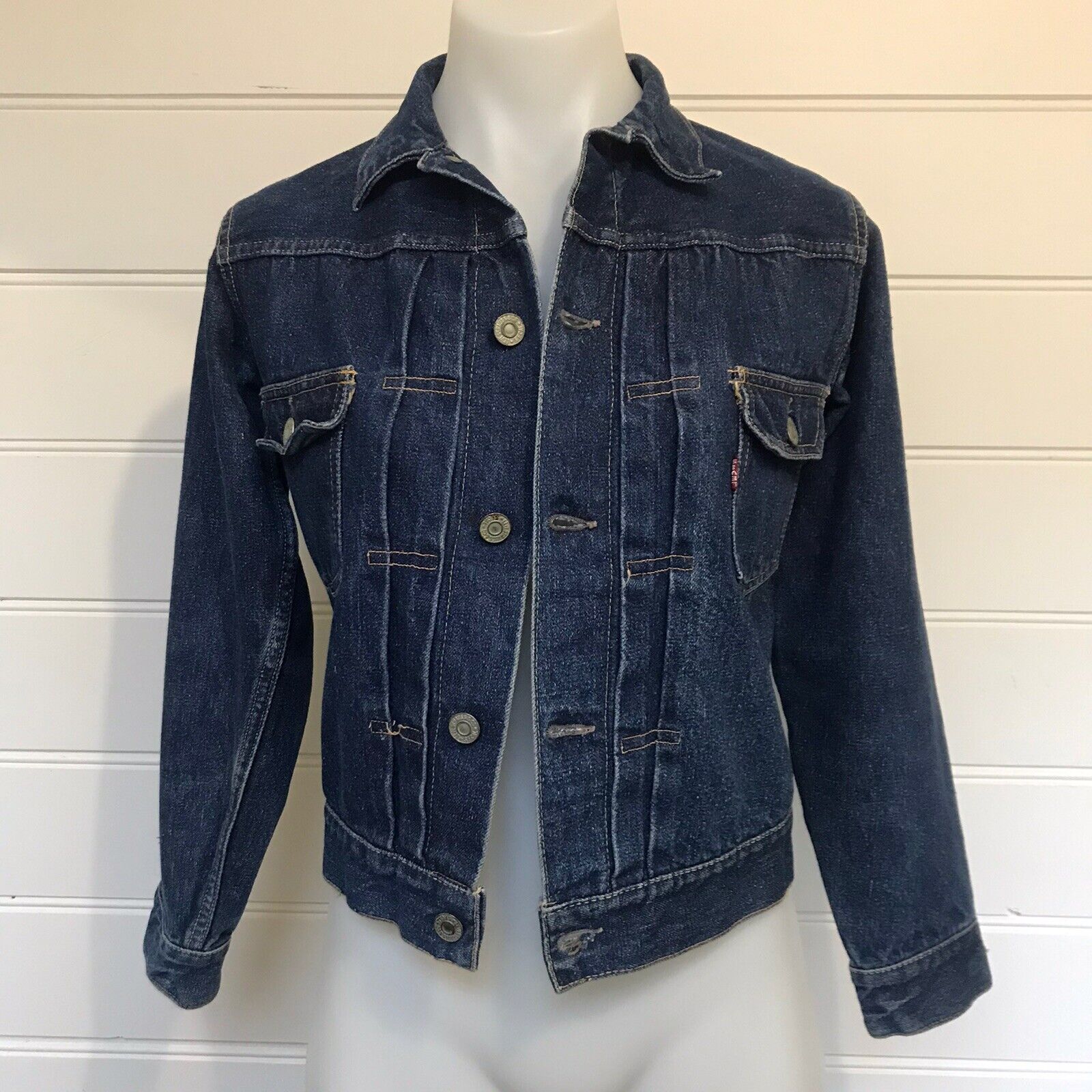 Vintage 1950s LEVIS 507XX BIG E 2nd G Type 2 Levi's Denim Jacket #17 36