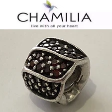 CHAMILIA Jeweled Petals Red Cubic Zirconia Charm Bead 2025-0620