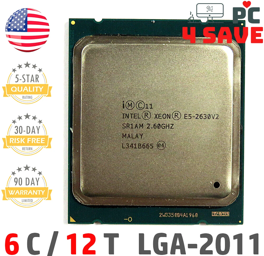 Processeur Intel Xeon E5-2630 V2 2.60GHz 6 Cœurs 15MB Cache 80W LGA2011 - Reconditionné