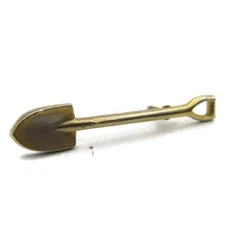Shovel Spade Pin Vintage Gold Tone