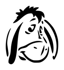 Eeore Decal 2 4.5"x5" Choose Color