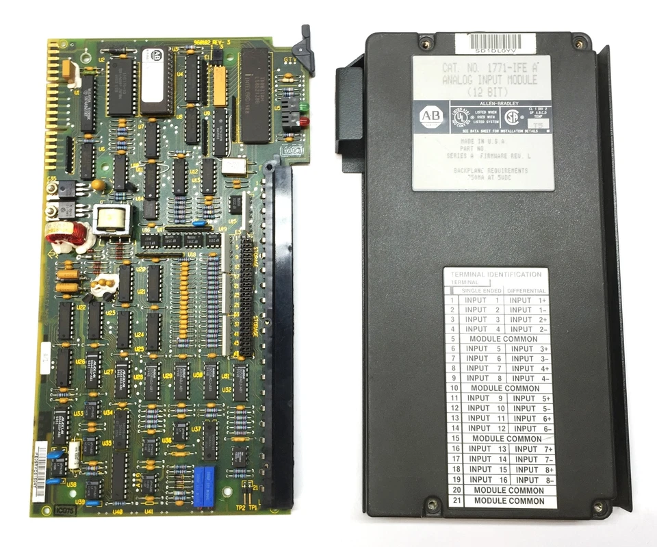 Placa de circuito PCB Rockwell Automation/AB 960182 con gabinete (1771-IFE A) USADA Foto 2 de 4