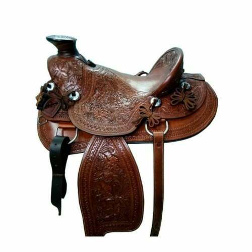 Western Saddle Roping Ranch Equestrian Trail Horse Wade Tree A Fork Tack 10-18