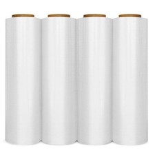 18" x 1000' 80 Gauge 4 Rolls Pallet Wrap Stretch Film Hand Shrink Wrap 1000FT