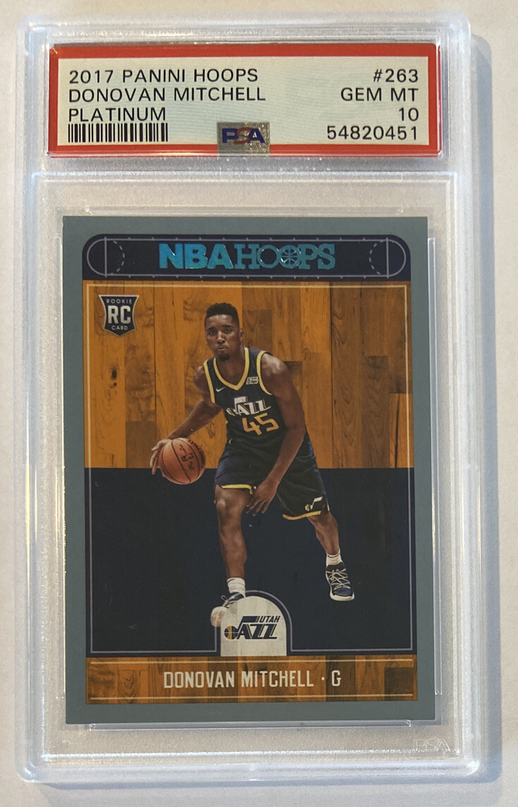 2017-18 Donovan Mitchell Panini Hoops Platinum #263 Rookie RC PSA 10 *Pop 10* SP