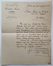 Brief H&eacute;rilier Fr&egrave;res, Holzh&auml;ndler, Buchs 1913, Schweiz
