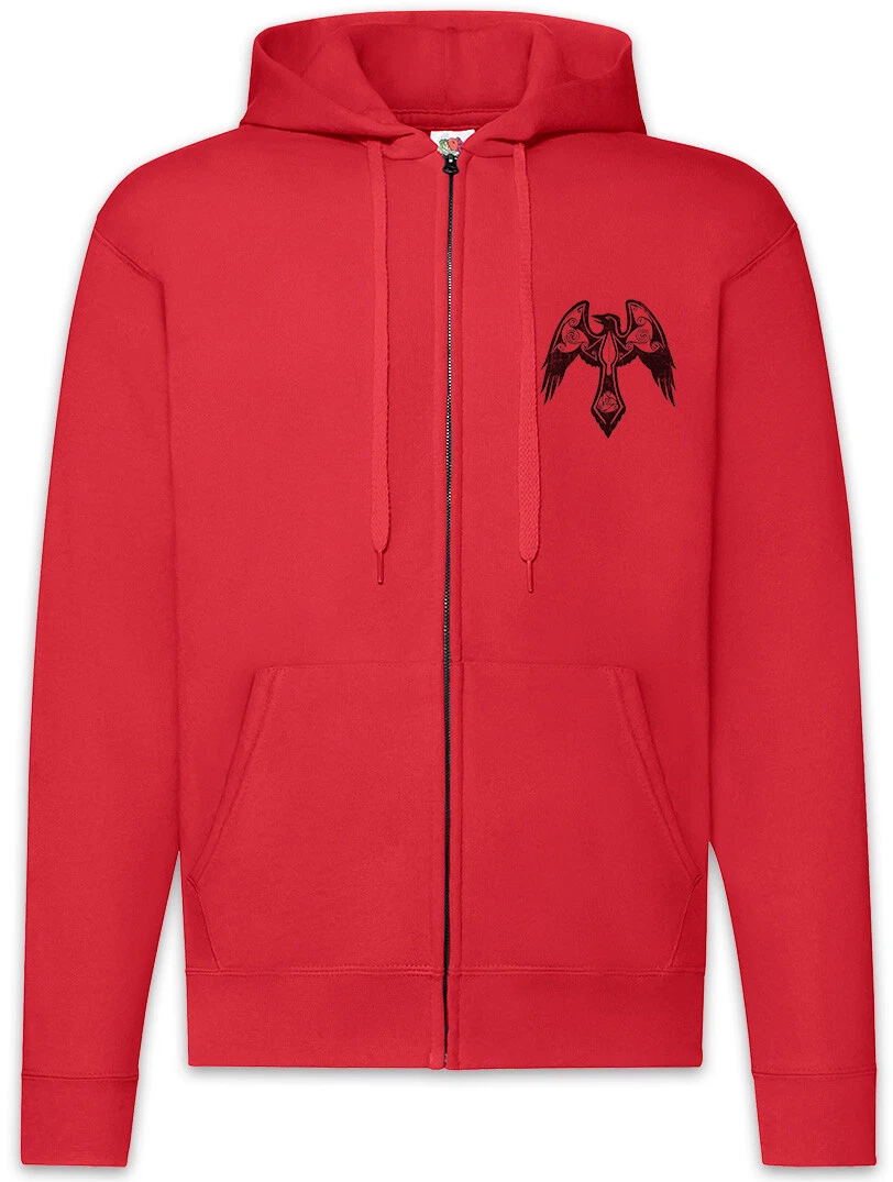 Nordic Crow Zipper Hoodie Vikings Odin Valhall Odhin Tree Valhalla Thor Viking