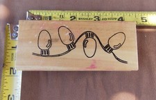 4" x 1 3/4" Holiday Light String Rubber Stamp - Sugarloaf