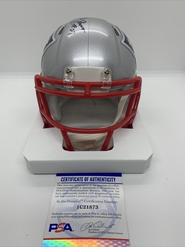 J.C. JACKSON Signed New England Patriots Mini Speed Helmet! PSA COA! - Picture 5 of 7
