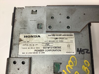 06-11 HONDA CIVIC EX RADIO SPEAKER SOUND AMPLIFIER AMP39186-SVA