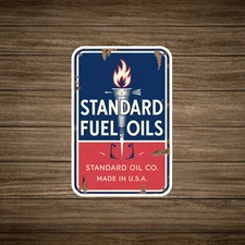 Standard Fuel Oils Vintage Metal Sign 8x12 Garage Decor #849