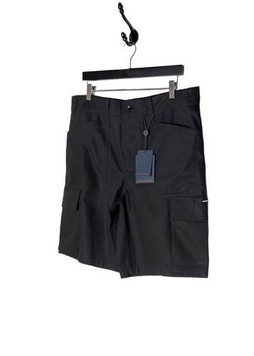Louis Vuitton Black LVSE Cotton Linen Soft Cargo Bermuda Shorts - 52 IT - L - 36 - Picture 2 of 12