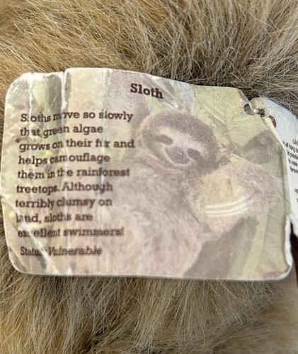 Sloth Stuffed Animal w/ Tags- Miyoni by Aurora- super cute- SLOTH LOVERS!!! - Picture 7 of 10