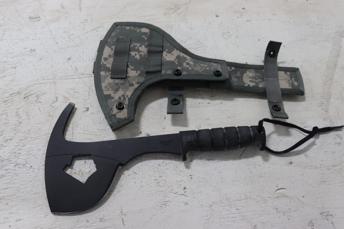 Ontario Spec Plus SP16 SPAX Axe Survival Tool & Scabbard USA OCP 