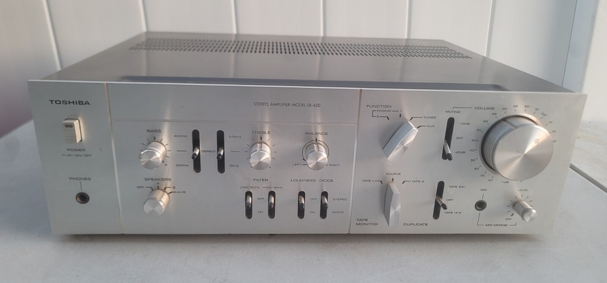 東芝ステレオアンプSB-420 Vintage Toshiba SB 420 Stereo Integrated Amplifier Amp W
