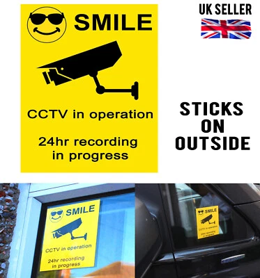 HONEEY External CCTV Stickers Signs Operation Surveillance Warning Security Camera