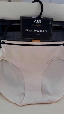 ABS by Allen Schwartz Women's  Seamless Bikini Panties - 3 pack Size Small NWT