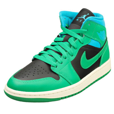 Nike Air Jordan Mid Womens Black Green Fashion Sneakers US