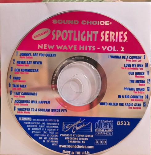 SC8522 NEW WAVE                           SOUND CHOICE KARAOKE CDGS LOT  CHAR