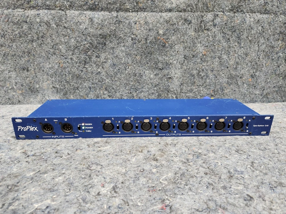 TMB ProPlex DMX512 Opto-Splitter 2x8 (2x 5-Pin XLR In, 8x Out) PPDDS285 Rackmoun - Image 2 of 4