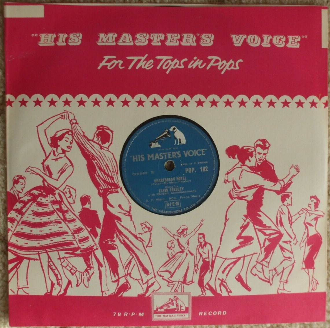 ELVIS PRESLEY 78 RPM - Heartbreak Hotel / I Was The One - HMV POP ELVIS PRESLEY 78 RPM - Heartbreak Hotel / I Was The One - HMV POP