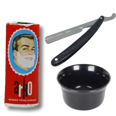 ARKO soap STICK | Traditional Shaving Cream | 75g * 1PC with shavig bowl+ Razar