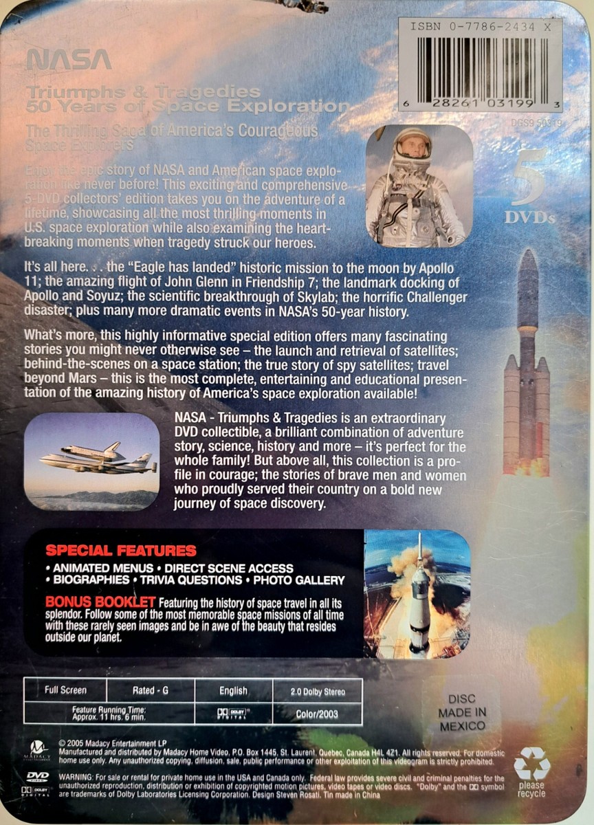 NASA: 50 Years of Space Exploration DVD 2008 5-Disc in