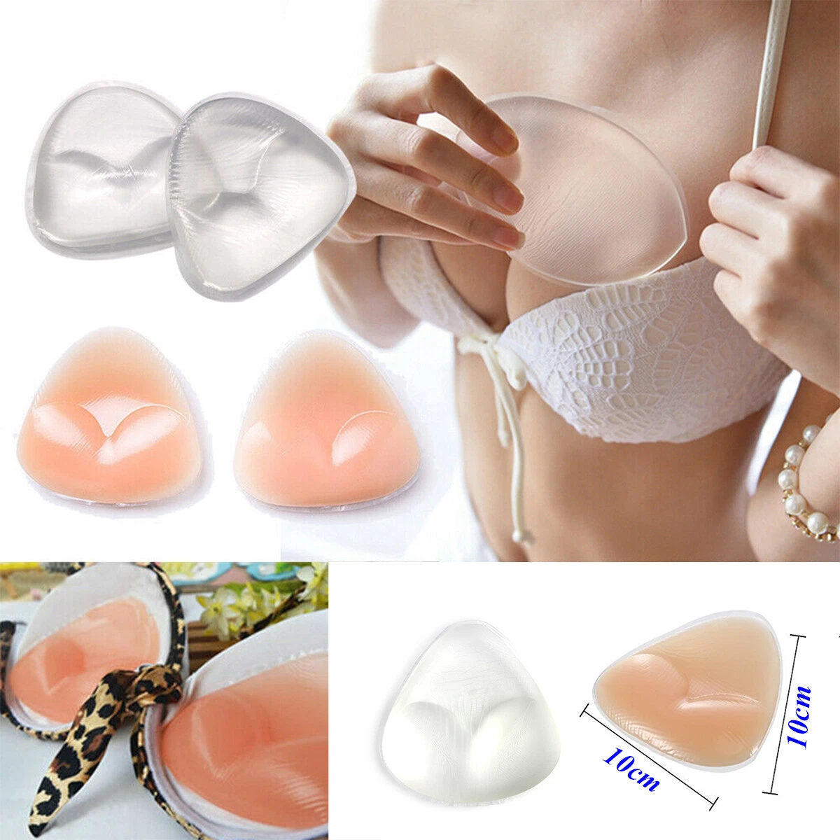 Silicone Gel Bra Breast Enhancers Push Up Pads Chicken Fillets Inserts  Bikini HQ