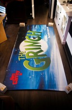 THE GRINCH 🎬 Jim Carrey Huge French Vinyl Banner Vintage Movie Poster Original