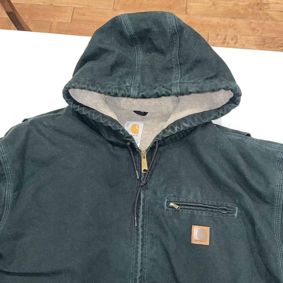 CARHARTT Sherpa Lined Canvas Hooded Jacket J141 SPC Mens 3XL CARHARTT Sherpa Lined Canvas Hooded Jacket J141 SPC Mens 3XL