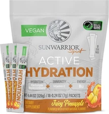 Sunwarrior Hydration Powder Electrolyte Packets Powder B12 Elderberry Juicy 126g