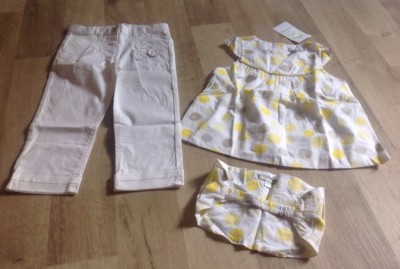 Vertbaudet 3tlg. SET Top & Hose & Haarband Gr. 94/ 3 ans Neu mit Etikett