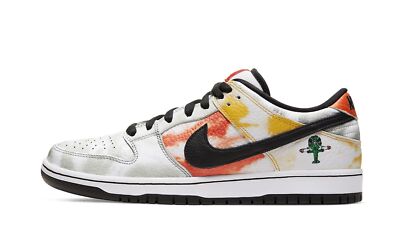 【中古】ナイキ NIKE SB DUNK LOW PRO QS RAYGUNS AWAY 2019 28cm TIE-DYE BQ6832-001 ダンク ロー プロ ▲■250808 NEW Nike SB Dunk Low Pro QS Raygun Tie-Dye White BQ6832-101 Men's