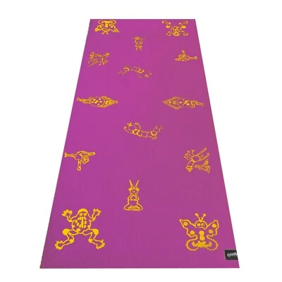 BEAN PRODUCTS Sticky Kids Yoga Mat - 3mm Thick (60”L x 24”W) Eco Foldable Floor Mat for Gym