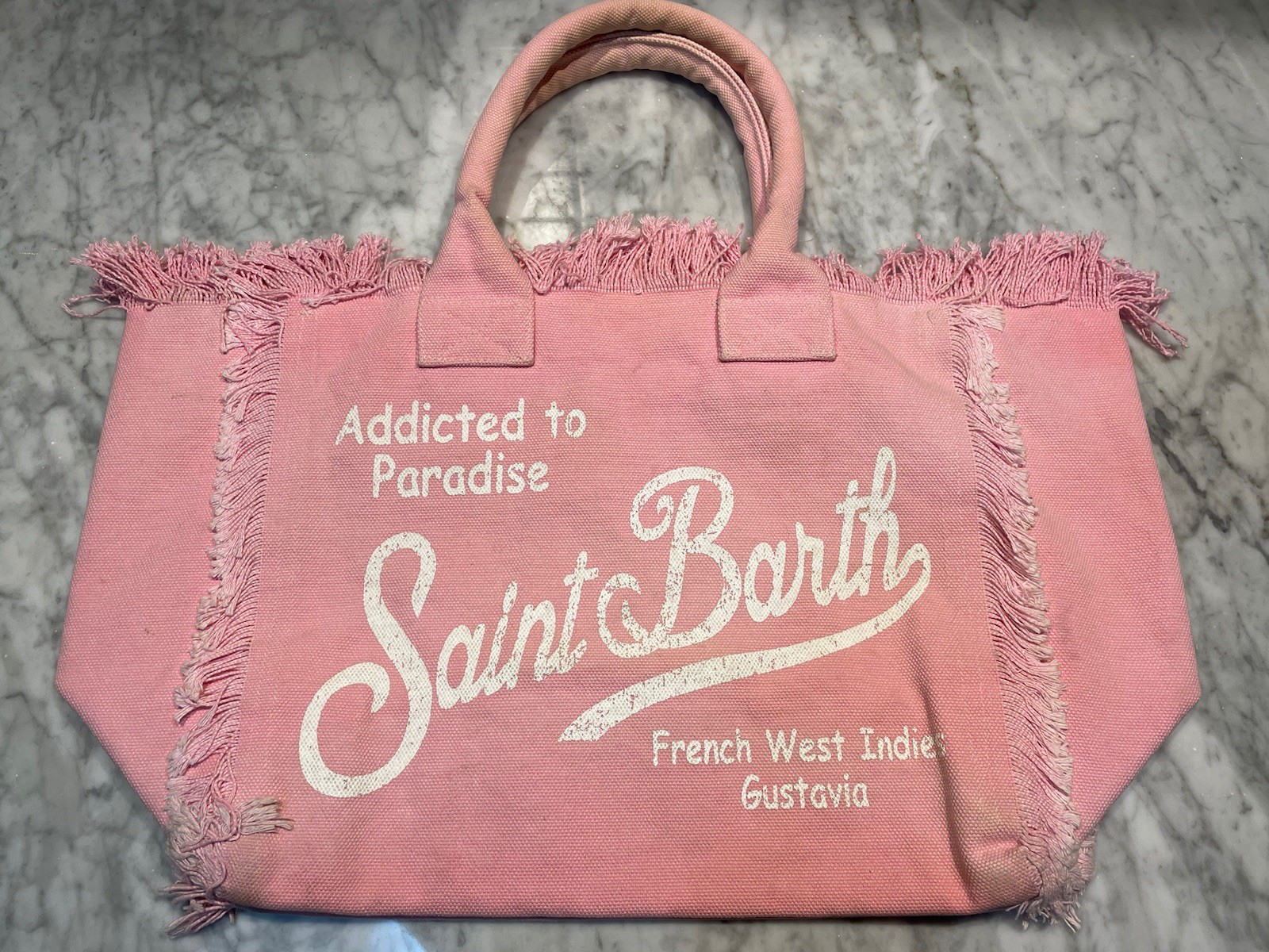 Mc2 Saint Barth borsa Vanity ROSA canvas grande autentica