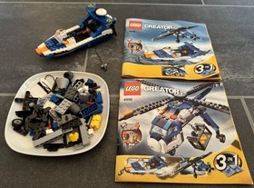LEGO 4995 Creator 3 in 1 Airplane Helicopter Helicopter Boat Ship Speed Boat