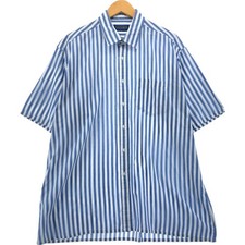 Used Northwest Short Sleeve Cotton Striped Box Shirt Men's XL